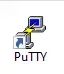Ventana principal del cliente PuTTY recién abierta