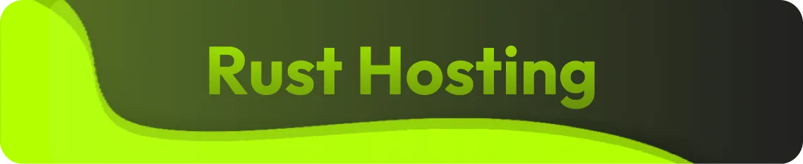 Banner con el título Rust Hosting