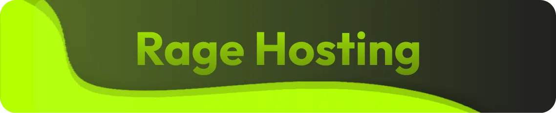 Banner con el título RAGE Hosting