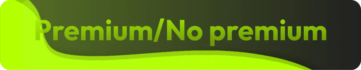 Banner con el título Premium/No premium