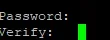 Terminal solicitando la contraseña VNC de al menos 6 caracteres