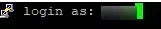 Terminal de PuTTY solicitando el nombre de usuario